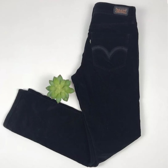 Levi's Denim - Levis MIDRISE Skinny Velvet Black Jeans Sz 27